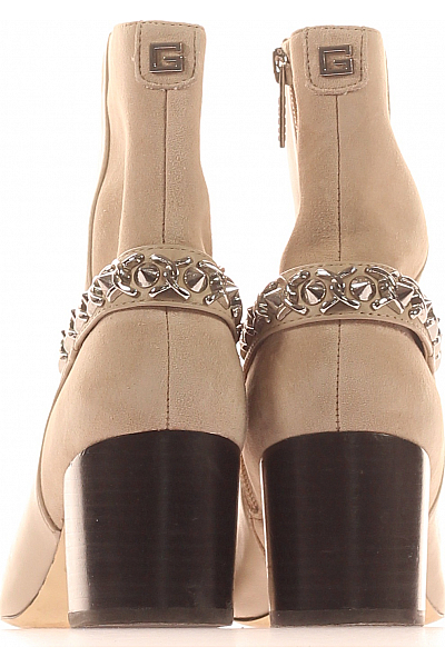 Dámské Kotníkové Boty Kožené Béžové Guess Vel. 36