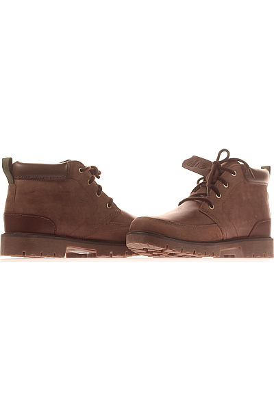 Clarks Pánské Kotníkové Boty Kožené Hnědé Vel. 45