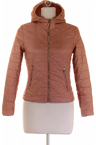 Prošívaná Dámská Bunda Růžová Bershka Vel.  M