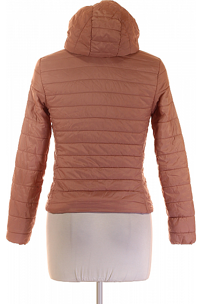 Prošívaná Dámská Bunda Růžová Bershka Vel.  M