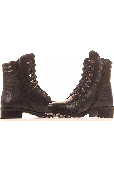 Lazamani Dámské Boty Kožené Černé Outlet Vel. 38