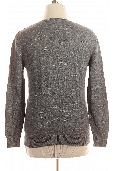 TOMMY HILFIGER Pánský Pulovr Šedý Second hand Vel. M