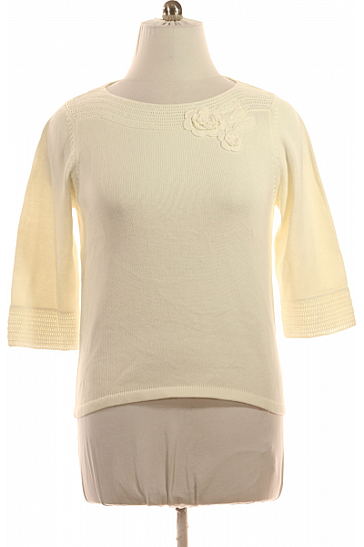 Dámský Pulovr Bílý Monari Vel. 44 Dámský Pulovr Bílý Monari Vel. 44