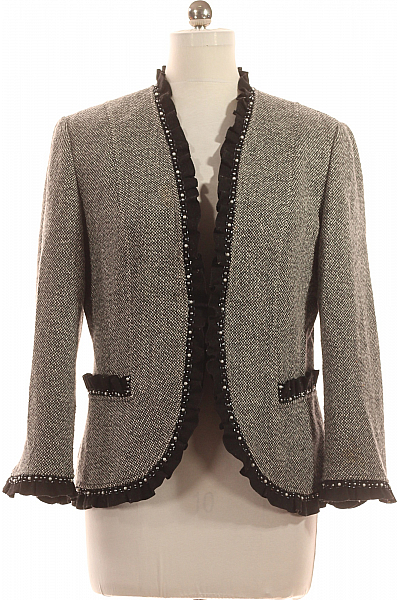 Dámské Blejzr Vlněný Šedý TAIFUN Second Hand Vel. 42