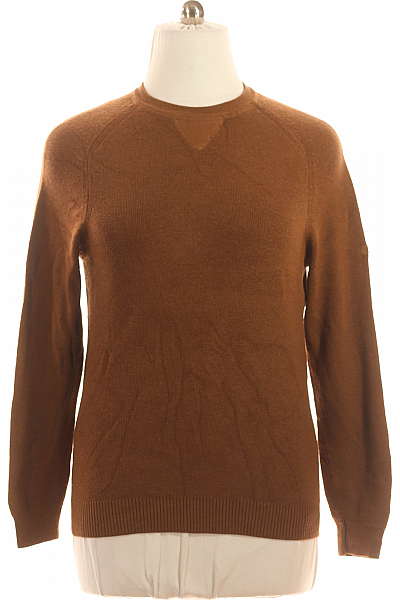 Pánský Svetr Vlněný Hnědý BRAX Vel. 50