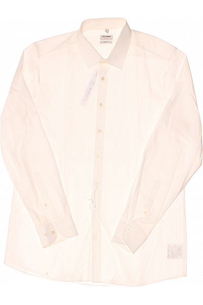 Pánská Košile Jednobarevná Béžová OLYMP Vel. 44