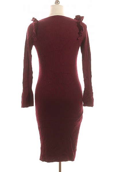 Dorothy Perkins  Šaty Pletené Vínová Vel. 40