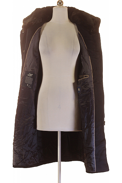 Schneiders Dámský Kabát Vlněný Černý