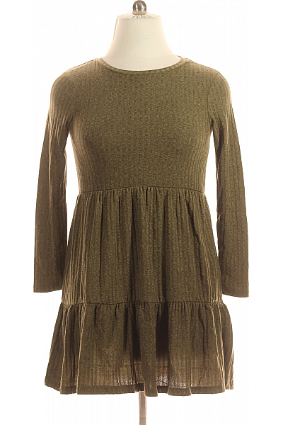  Šaty Pletené Khaki My Haily S Second Hand Vel. L