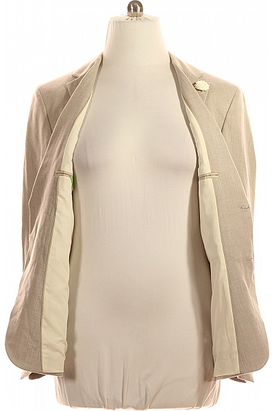 MC NEAL Společenské Pánské Sako Béžové Second hand Vel. 50
