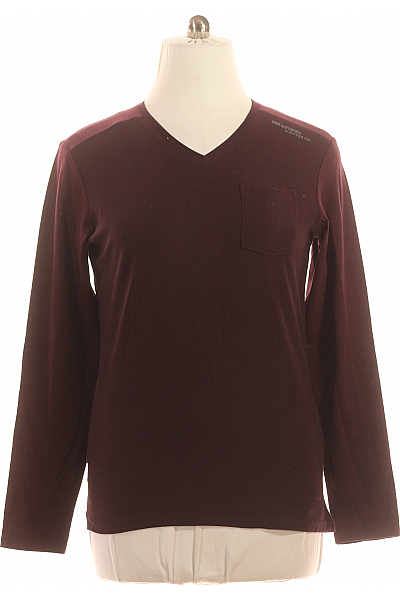 S.OLIVER Jednoduché Pánské Tričko Vínová Vel. L