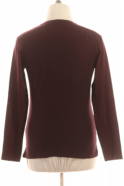 S.OLIVER Jednoduché Pánské Tričko Vínová Vel. L