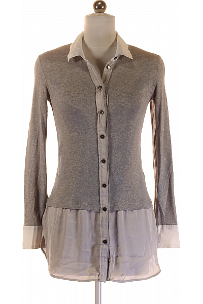 MARCCAIN Vzorovaná Dámská Košile Šedá MARCCAIN Vzorovaná Dámská Košile Šedá