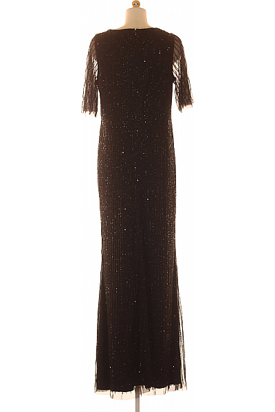  Šaty s Ozdobami Černé LACE &BEADS Second hand Vel. L