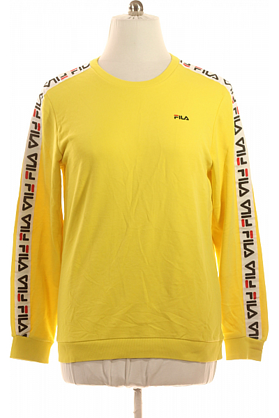 FILA Pánská Mikina Žlutá Second hand Vel. L