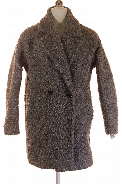 Dámský Kabát Šedý Bershka Vel.  XS