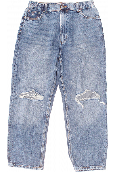 Bershka Roztrhané Dámské Džíny Modré Vel.  L