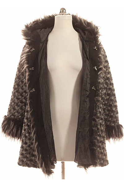 Krátký Dámský Kabát Šedý