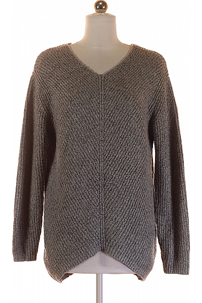 Dámský Svetr Šedý Second Hand Vel. S Dámský Svetr Šedý Second Hand Vel. S