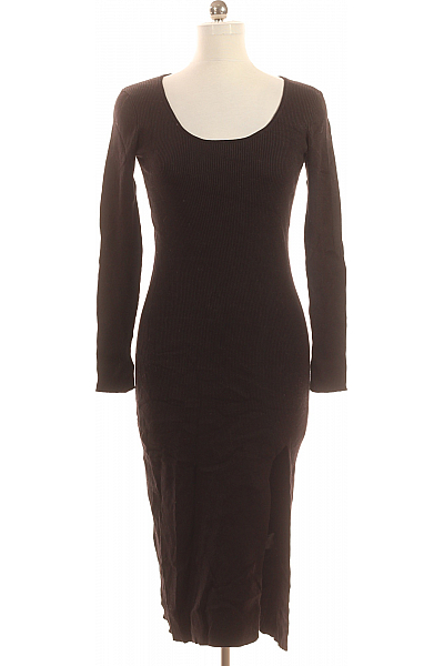  Šaty Pletené Černé Vel. M