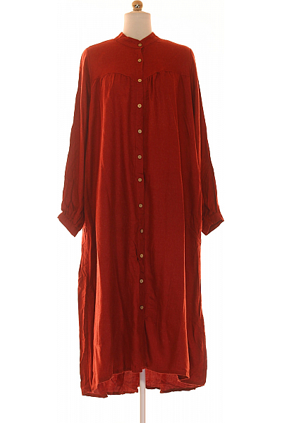 Košilové  Šaty Červené Second Hand Vel. 36