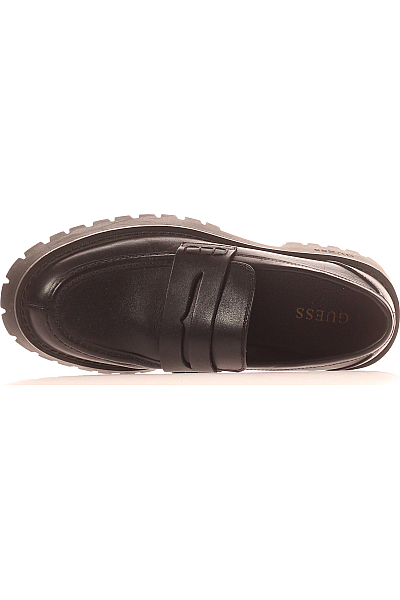 Guess Dámské Polobotky Kožené Černé Outlet Vel.  41