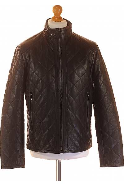 Pánská Přechodné Bundy Koženková Černá JOOP! Vel. 48