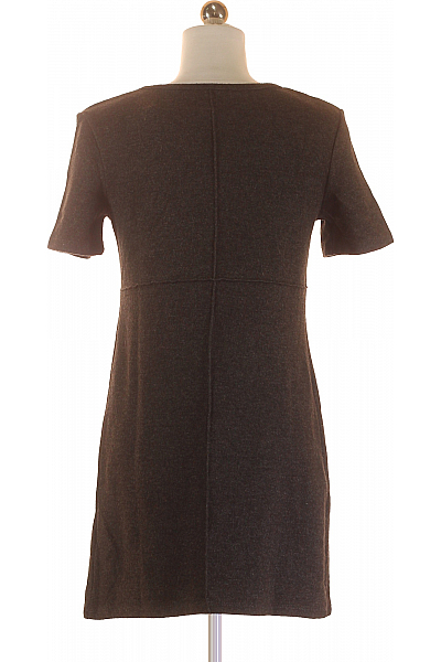  Šaty Pletené Šedé ZARA Vel. S