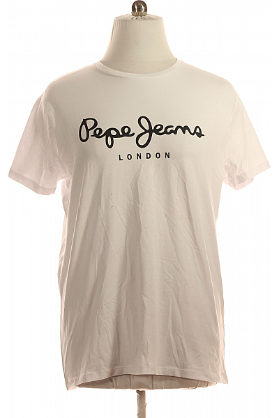 Pepe Jeans Pánské Tričko Bílé Second Hand Vel. XXL