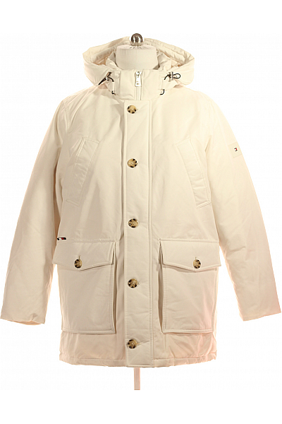TOMMY HILFIGER Zimní Pánská Bunda Bílá Vel. XL