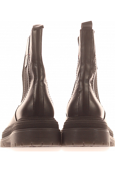 Dámské Kotníkové Boty Kožené Černé Inuovo Vel. 38