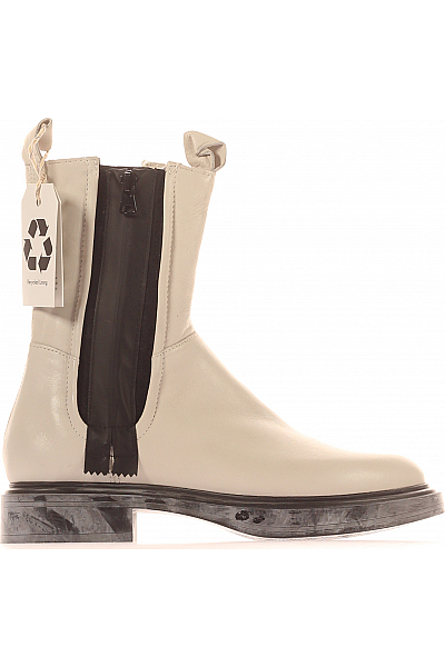 Dámské Boty Kožené Bílé Mjus Outlet Vel. 40