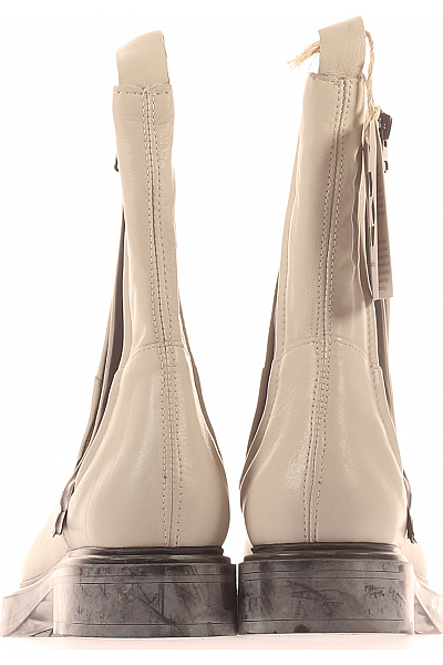 Dámské Boty Kožené Bílé Mjus Outlet Vel. 40
