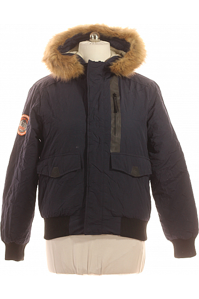 SUPERDRY Zimní Pánská Bunda Modrá Vel. L