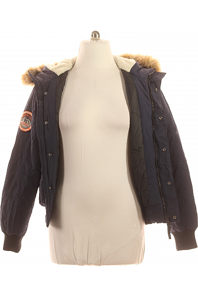 SUPERDRY Zimní Pánská Bunda Modrá Vel. L