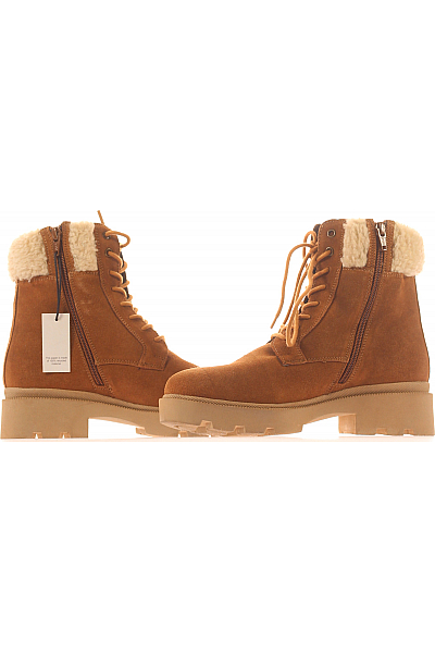 Dámské Workery Kožené Hnědé Vel. 37