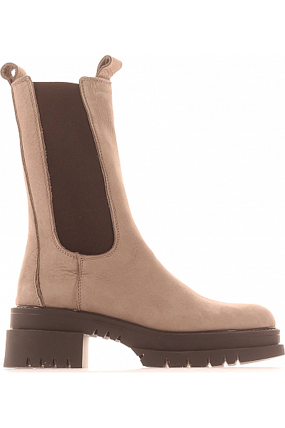 Inuovo Dámské Kotníkové Boty Kožené Béžové Vel. 36