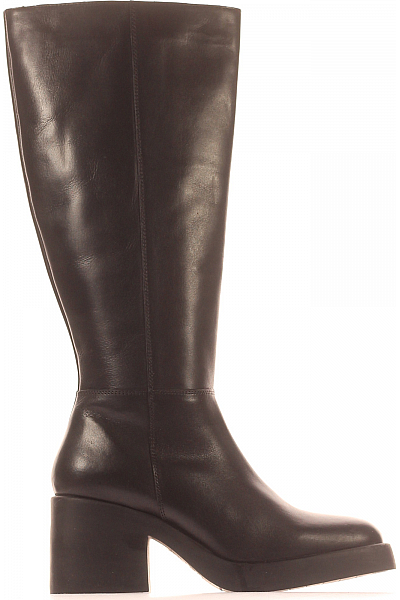 Dámské Kozačky Kožené Černé Vel.  41