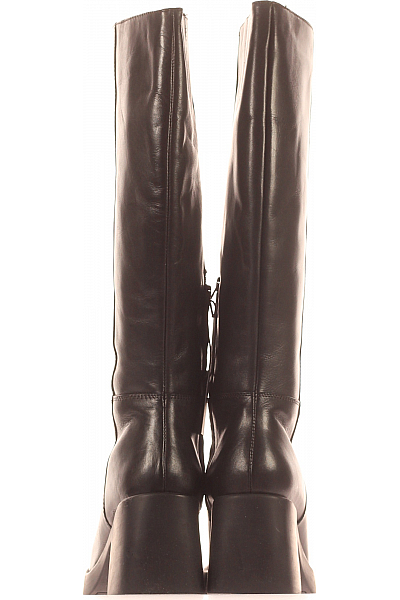 Dámské Kozačky Kožené Černé Vel.  41