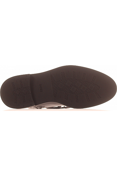 Pánské Kotníkové Boty Kožené Černé Hugo Boss Vel. 39