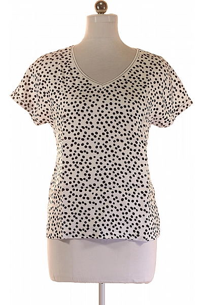 Dámské Tričko S Potiskem Viskózové Černobílé Street One