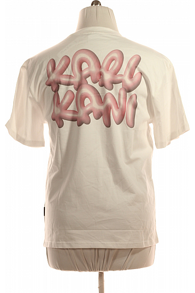 Pánské Tričko s Krátkým Rukávem a  Potiskem Bavlněné Bílé