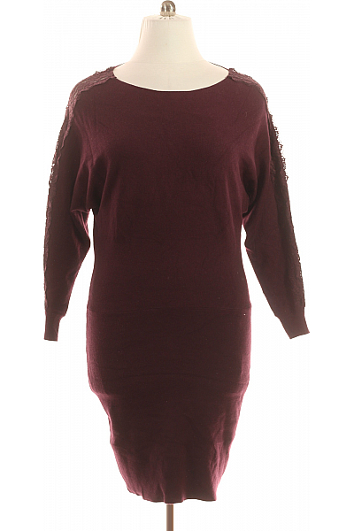  Šaty Pletené Vínová Orsay