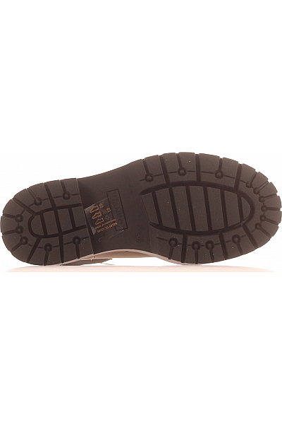 BIANCO Dámské Kotníkové Boty Kožené Khaki Vel.  36