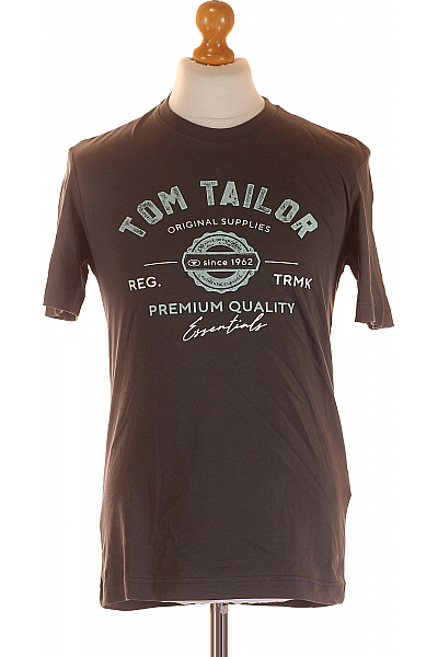 TOM TAILOR Pánské Tričko S Potiskem Šedé Vel. S