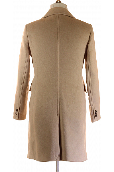 Dámský Dlouhý Kabát Béžový MANGO Vel. L