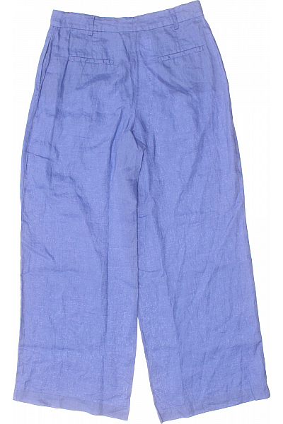 Christian Berg Dámské Kalhoty Rovné Lněné Fialové Vel. 40