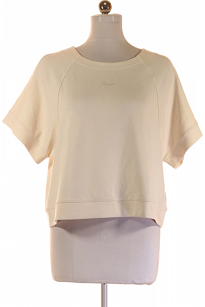 Jednoduché Dámské Tričko Béžové Hugo Boss Second Hand Vel. XL Jednoduché Dámské Tričko Béžové Hugo Boss Second Hand Vel. XL