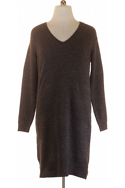 Šaty Pletené Šedé VILA Vel. L  Šaty Pletené Šedé VILA Vel. L