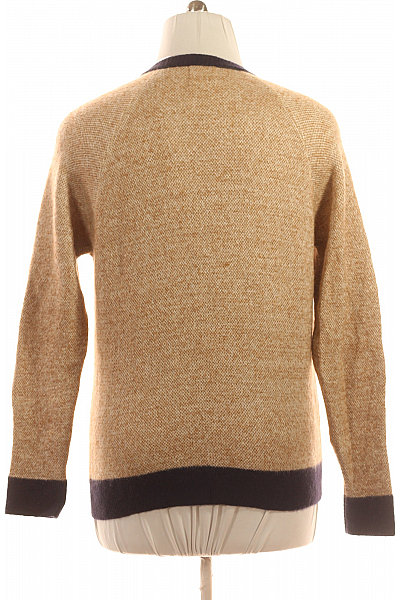 Pánský Pulovr Vlněný Béžový Vel. L